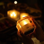 Solar Ritual Candle Lamp – Crystal Cube LED Candle - HEJI Rituals | Luxury Healing Space