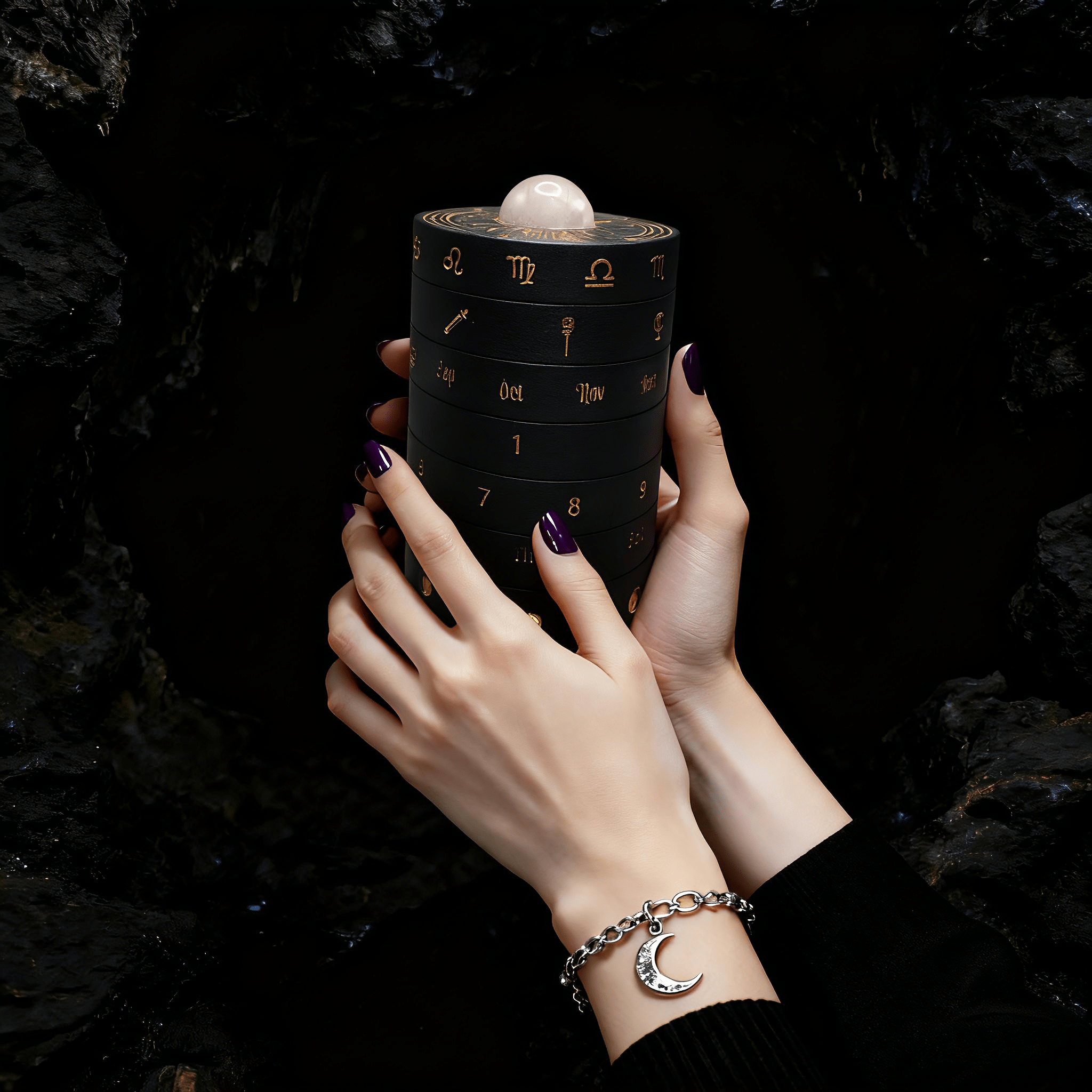 Tarot Fortune Calendar · Seven - Layer Oak Timepiece - HEJI Rituals | Luxury Healing Space